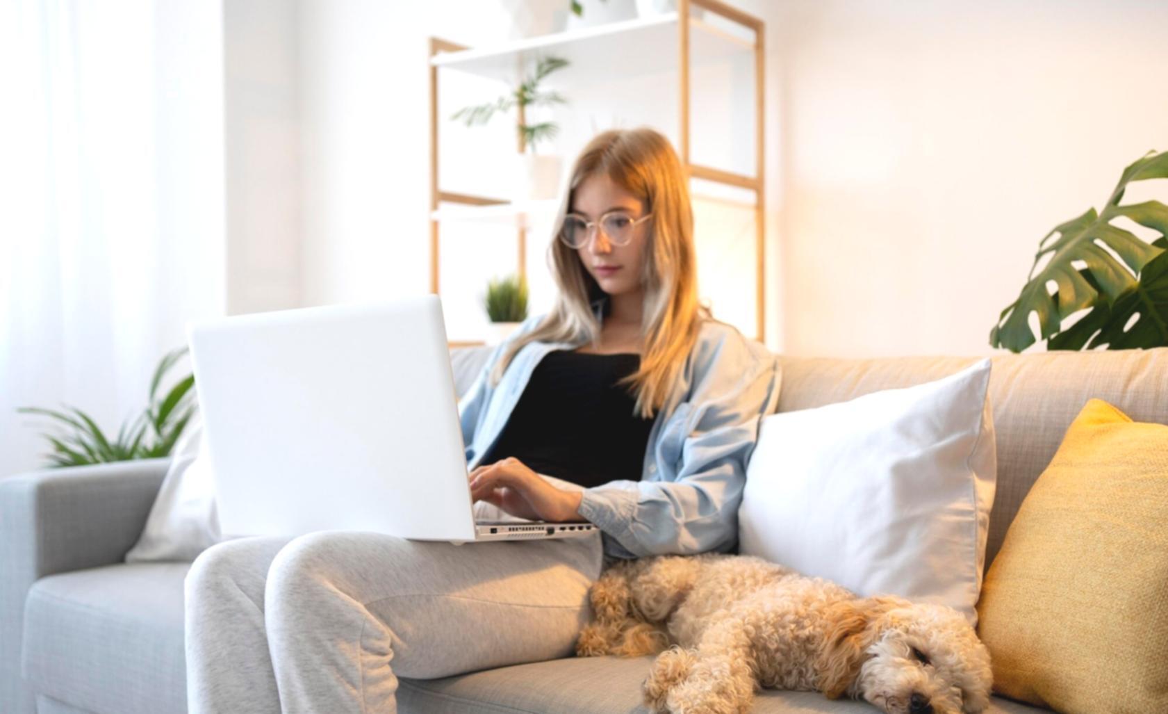 Students collaborating on coding project in modern classroom